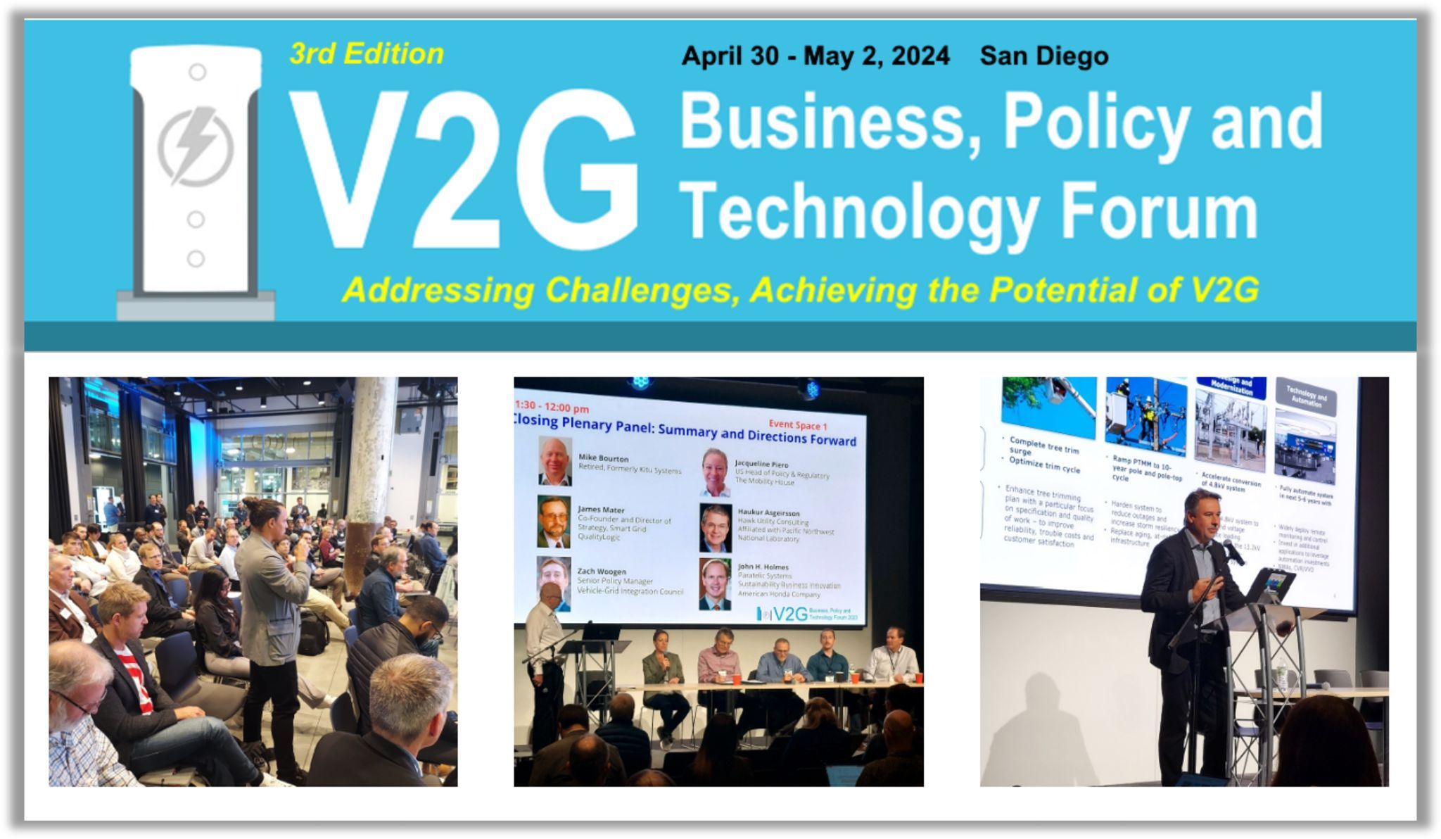 3rd V2G Business, Policy & Technology Forum 2024