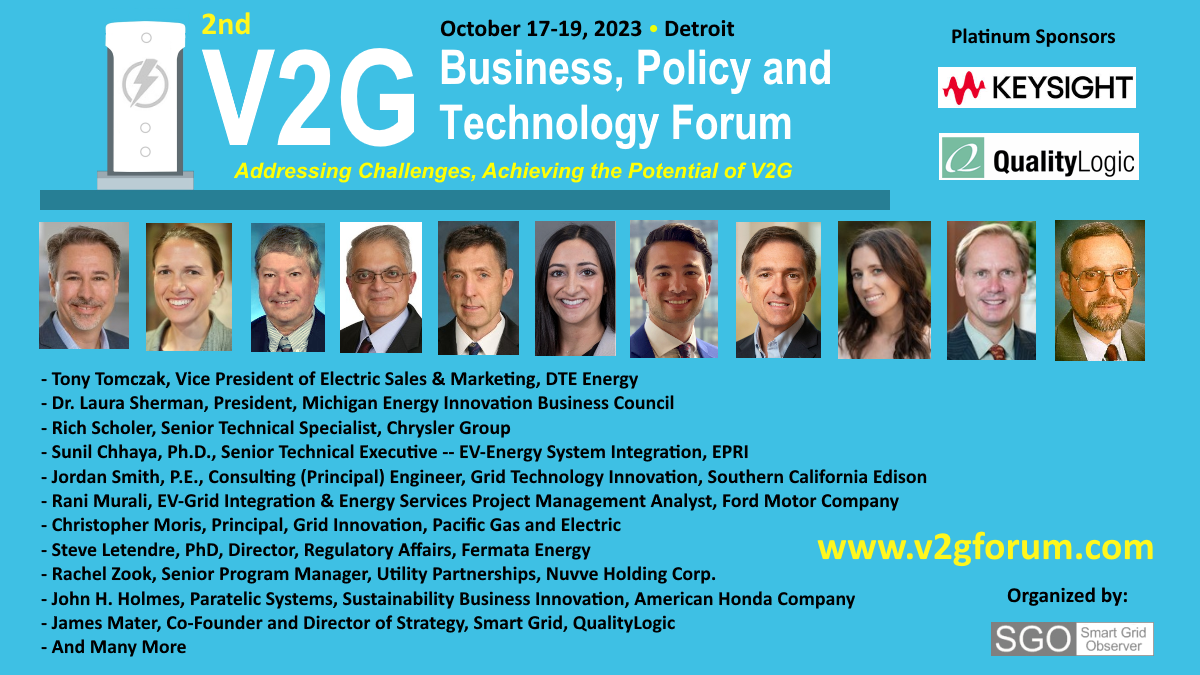Forum to Examine Key Advances and Opportunities for Vehicle-to-Grid (V2G) Charging in the U.S